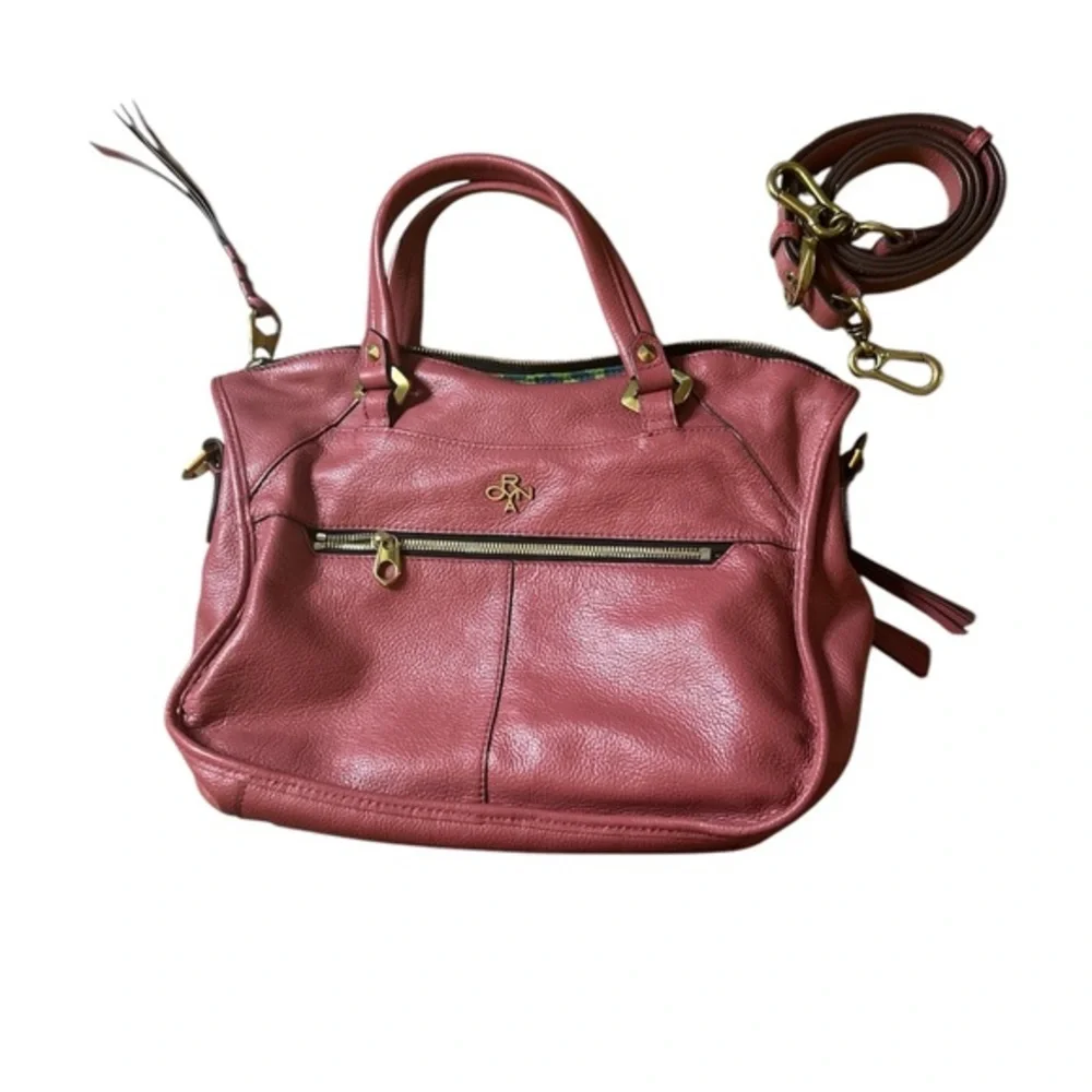 Oryany Pink Leather Handbag with Straps for Women